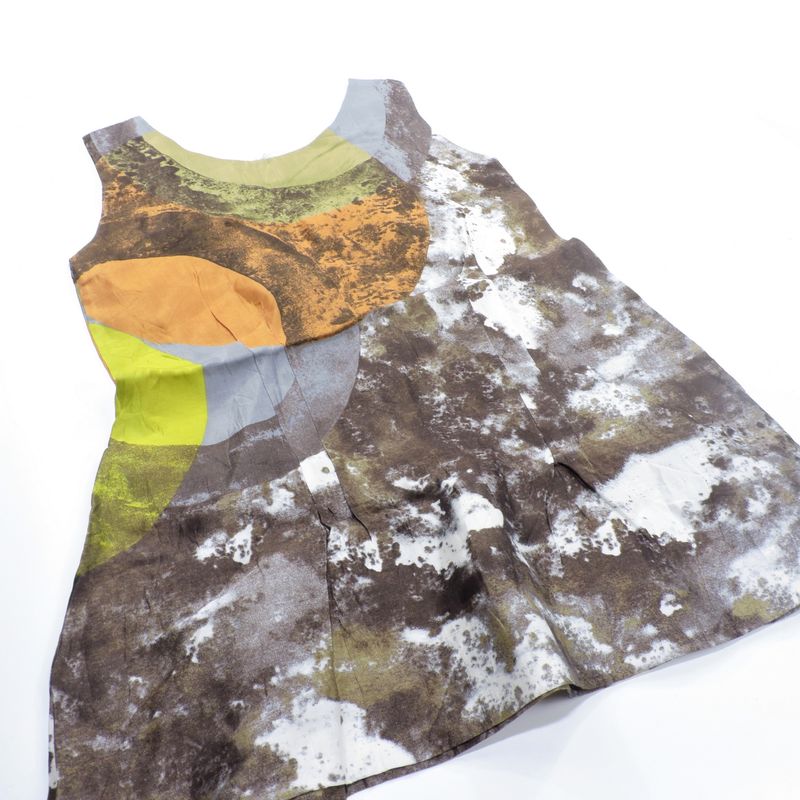 MARNI SPRING 2008 MULTICOLOURED COTTON SILK MINI DRESS, foto 8
