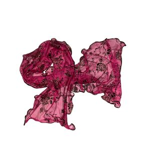 black rose fuchsia scarf