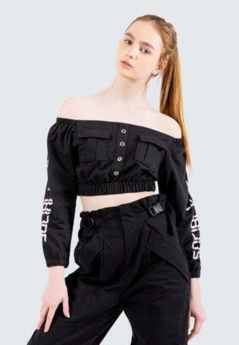 Colorbox Glitch Printed Crop Top, foto 6
