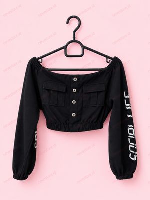 Colorbox Glitch Printed Crop Top