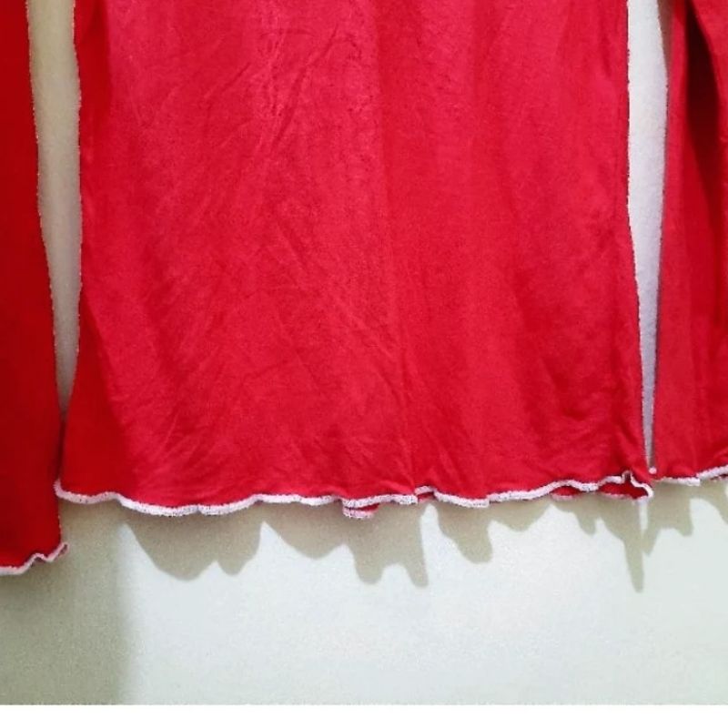 Cotton ink - red long sleeves shirt, foto 4