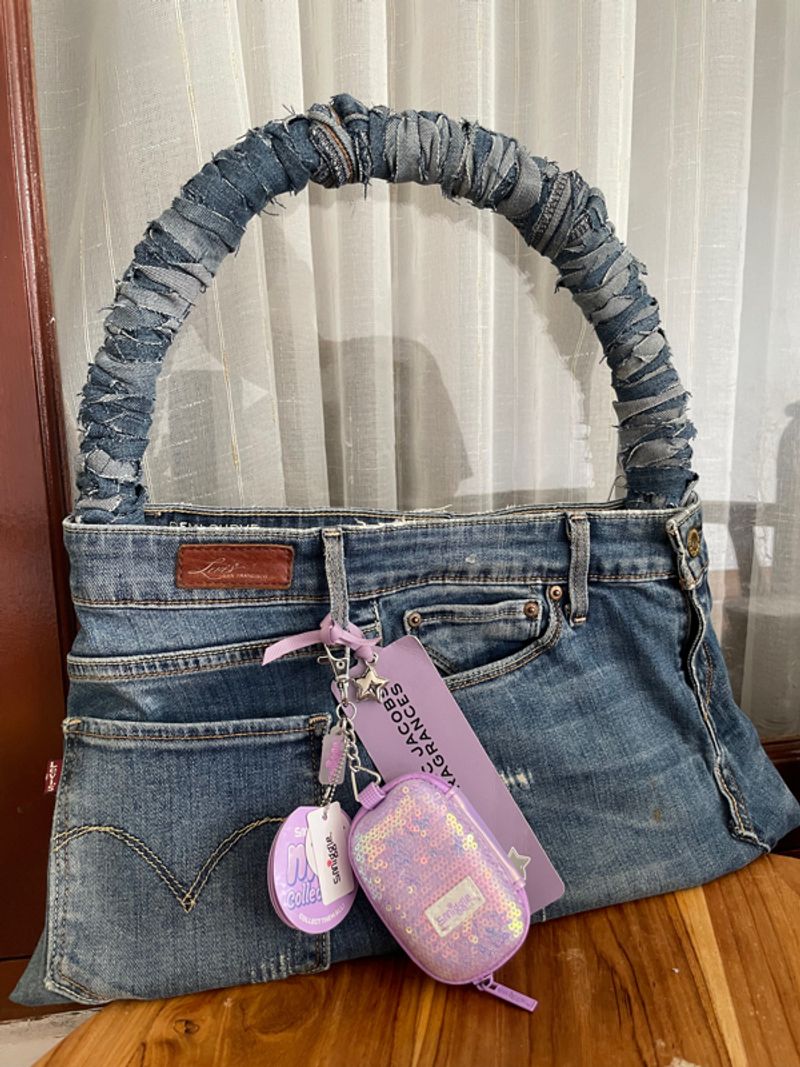 REWORKED BAG FROM ORIGINAL LEVI'S JEANS, foto 2