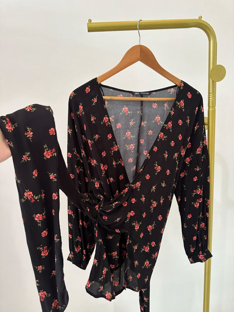 Zara Floral Wrap Blouse, foto 3
