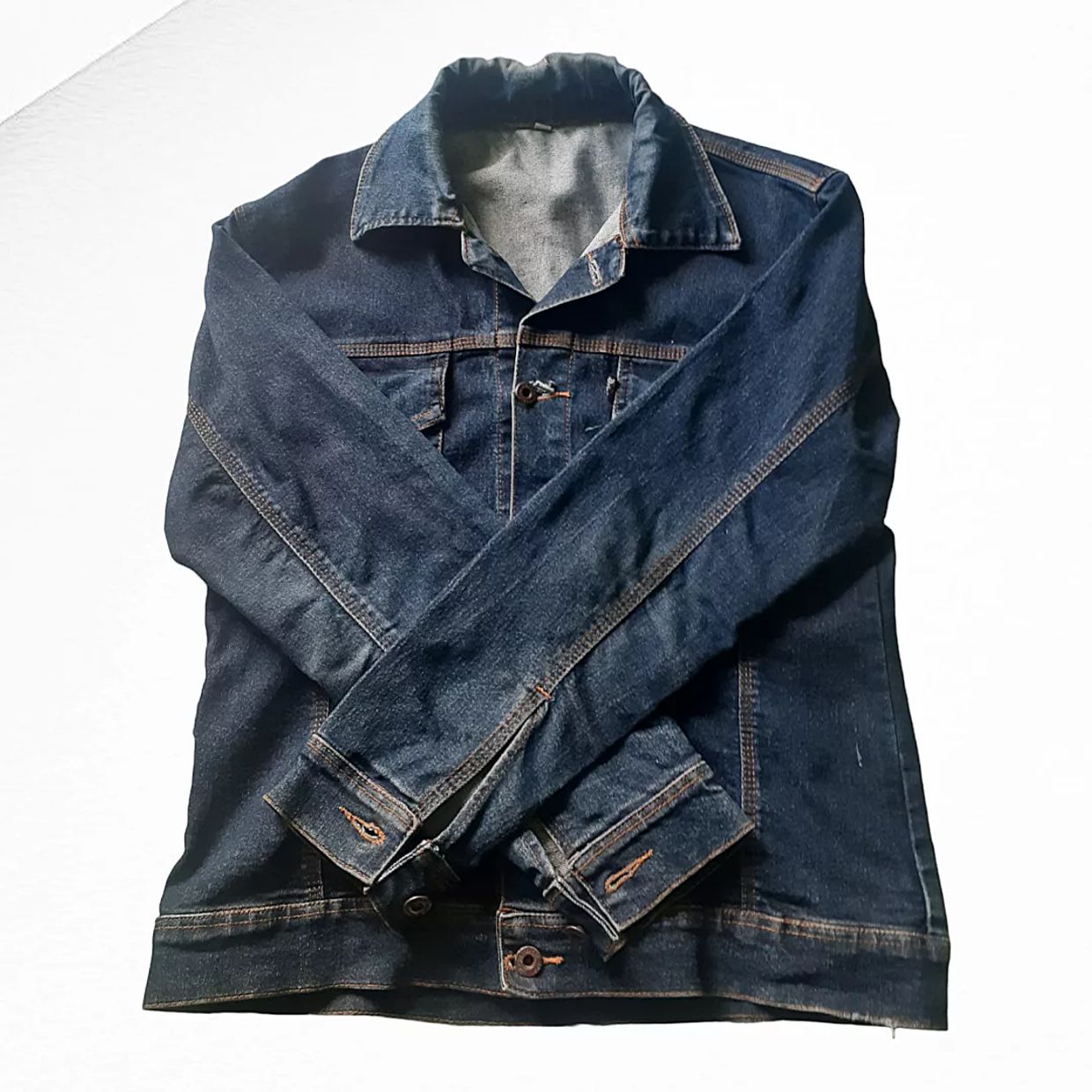 Denim jacket Pria navy, foto 2