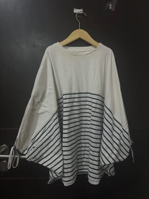 Casual Blouse Wanita white black