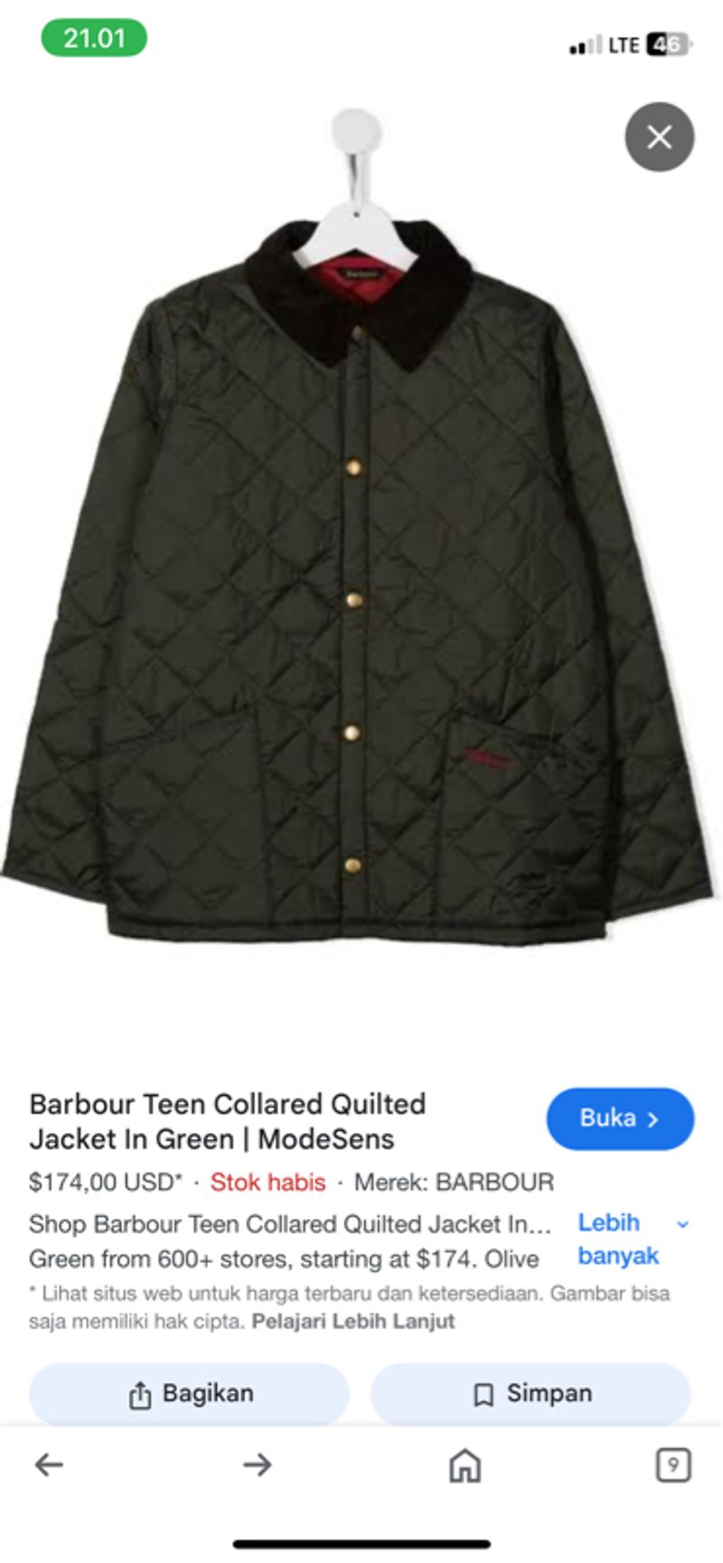 Barbour liddesdale qulited jacket olive, foto 4