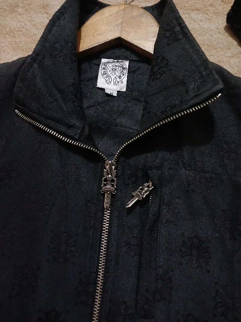 Jaket chrome heart full print second thrift, foto 5