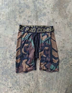 Nike pro combat camo tight shorts