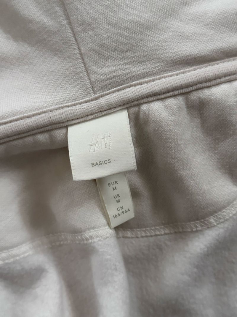 hnm basics white jacket hoodie, foto 3