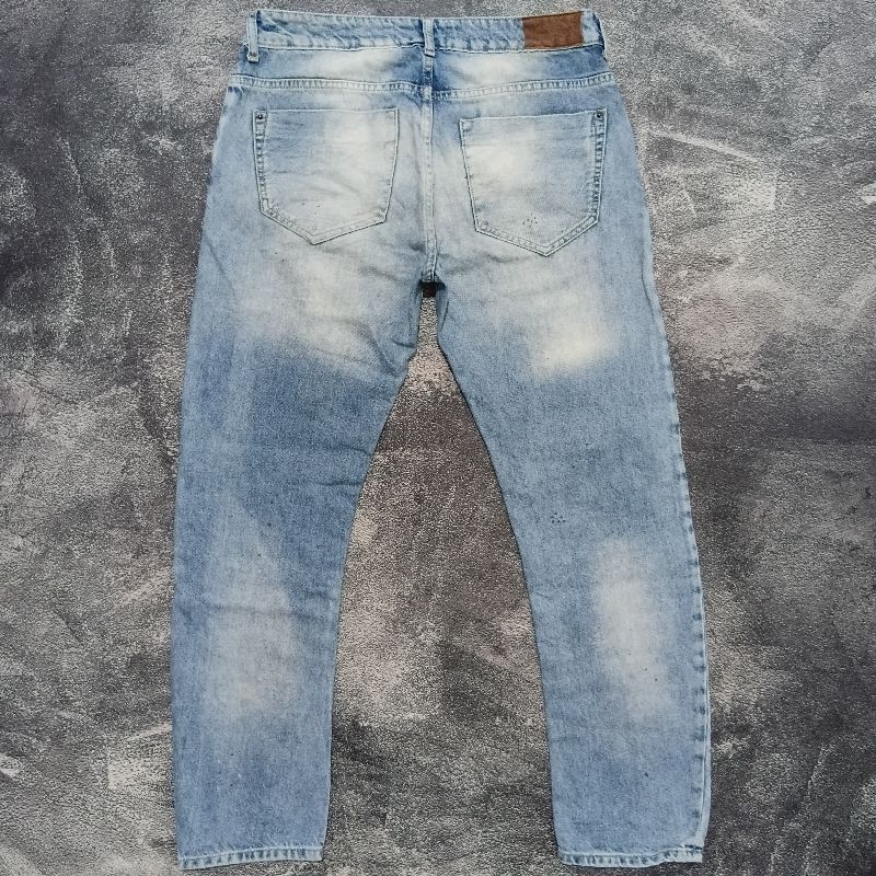 ZARA BASIC DENIM DEPT. Z1975 DISTRESSED JEANS (mohon baca de, foto 4