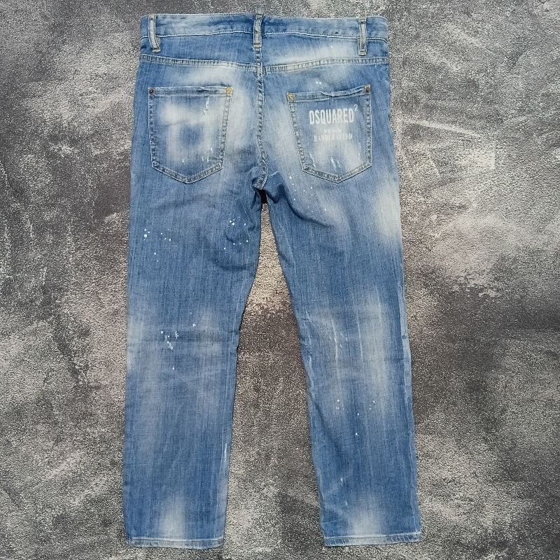 DSQUARED2 DISTRESSED STRECHT JEANS (mohon baca deskripsi), foto 5