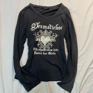 black y2k longsleeve