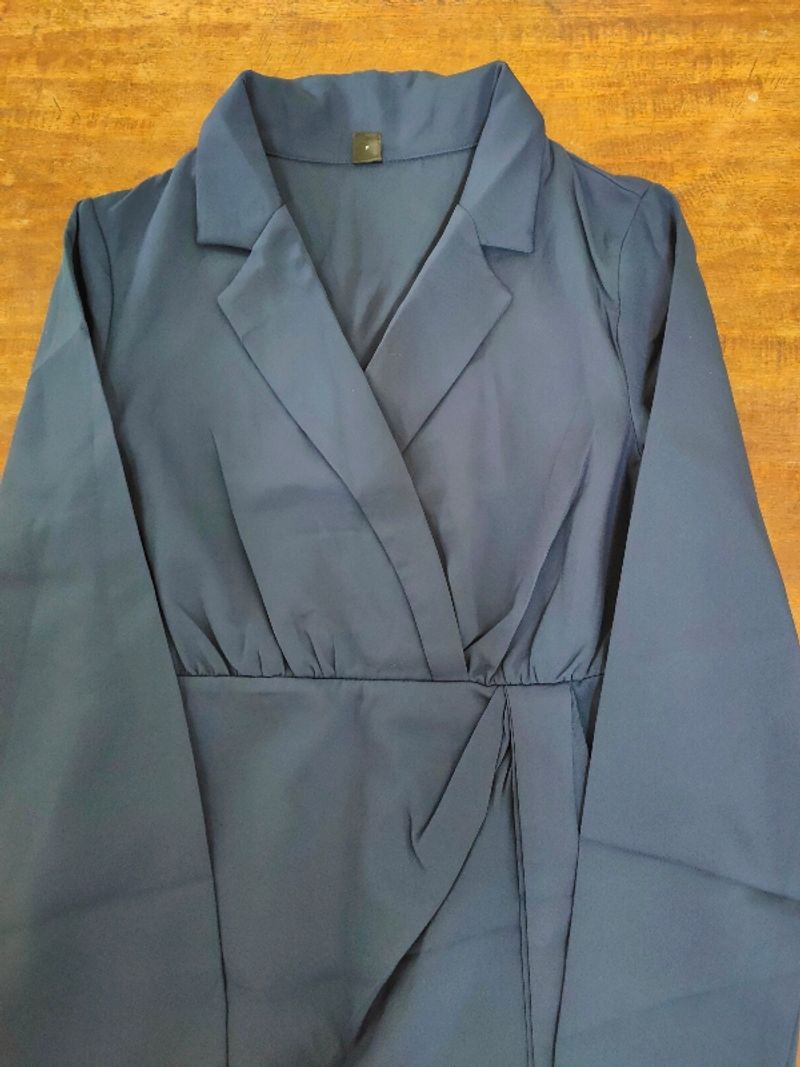SHEIN mini wrap blue dress, foto 2