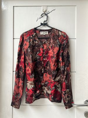 SALE!! HANAE MORI Boutique Flowers Motive Blouse