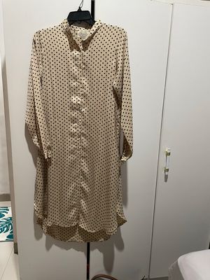 Tunik polkadot bahan silk