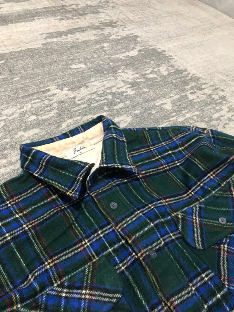 Falon Vintage Pattern Plaid Flannel Boxy Fit, foto 6