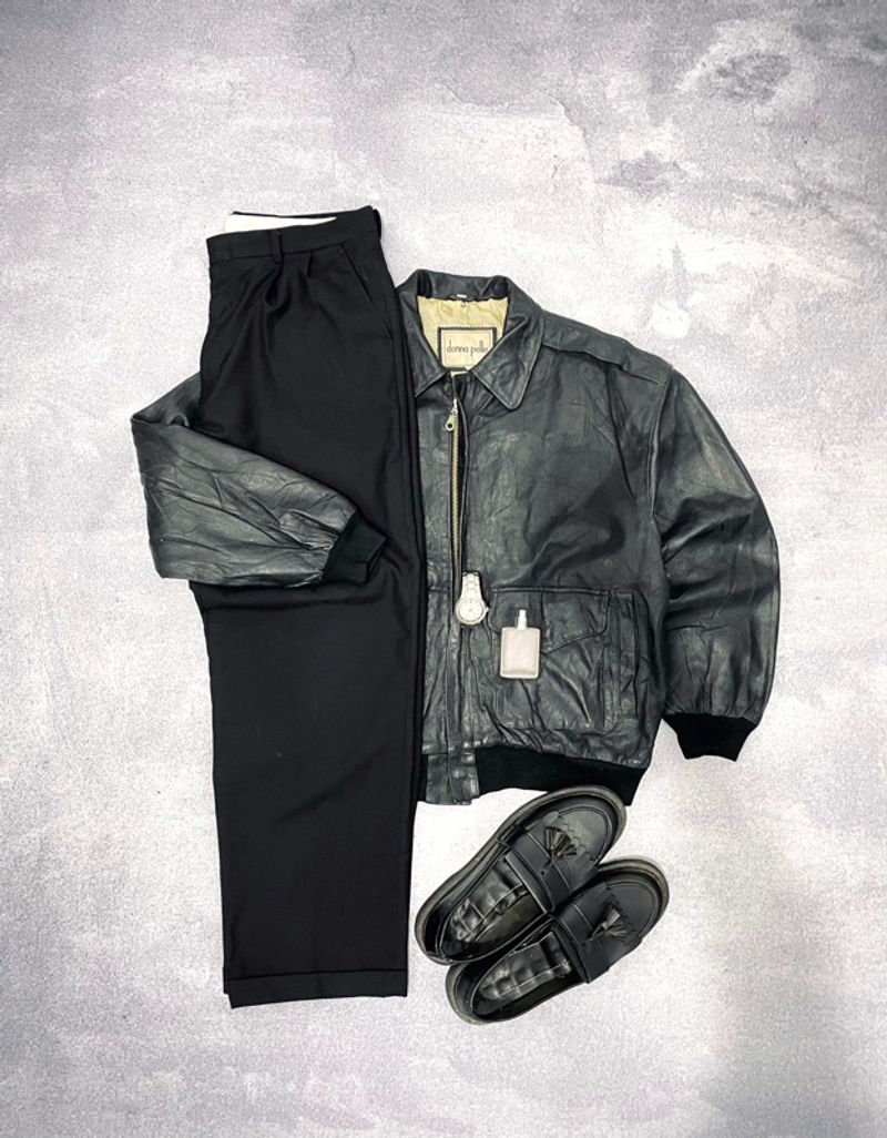 DONNA PELLE VINTAGE LEATHER JACKETS PILOT BOXY, foto 2