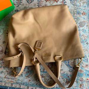 PRADA DAINO BEIGE LEATHER 2WAY BAG
