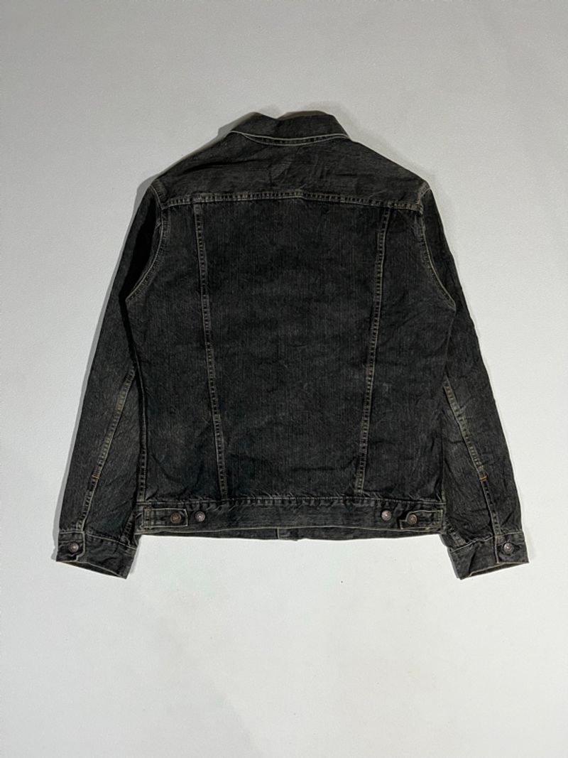Vintage 90’s Edwin Trucker Denim Jacket Black, foto 8