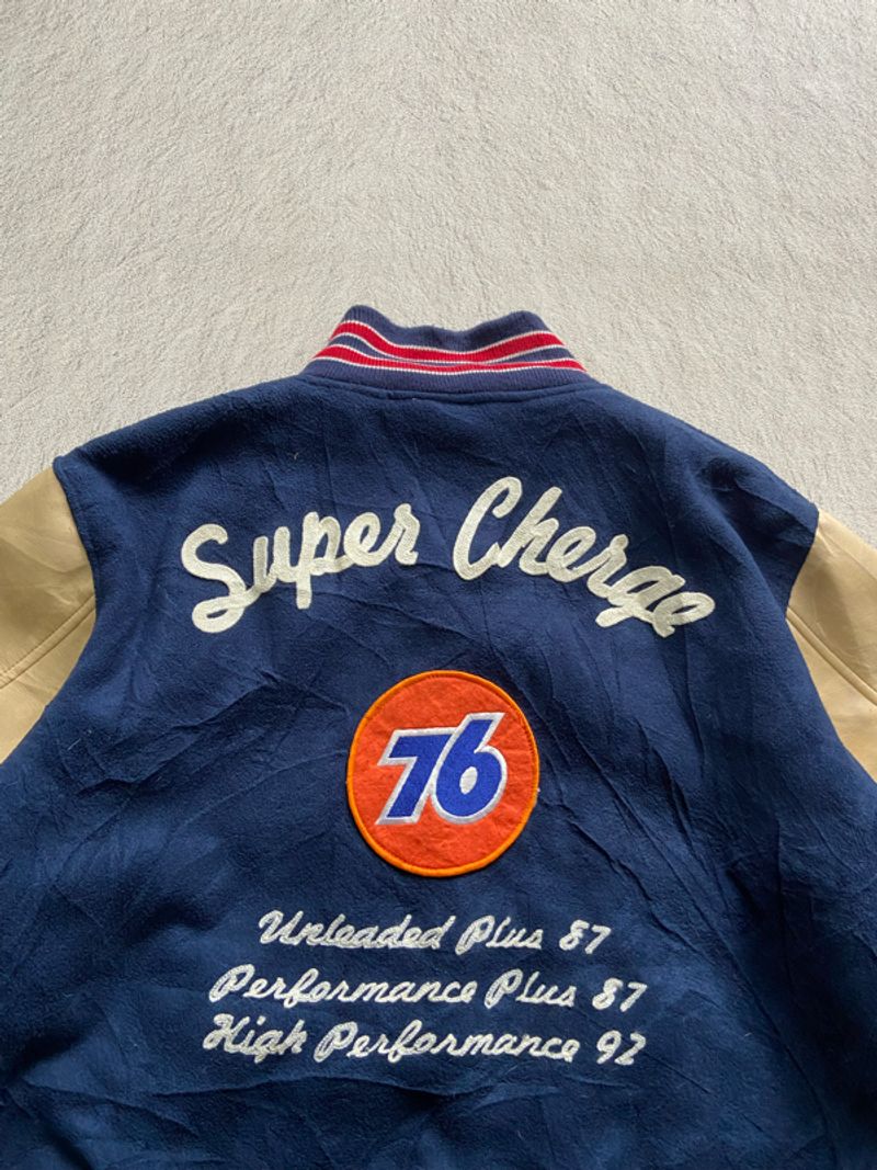 Vtg varsity jacket union 76 motor oil, foto 3