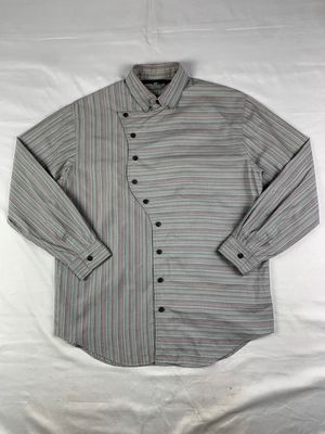 2000s Kansai Yamamoto Profum Assymetrical Stripes Shirt (M)