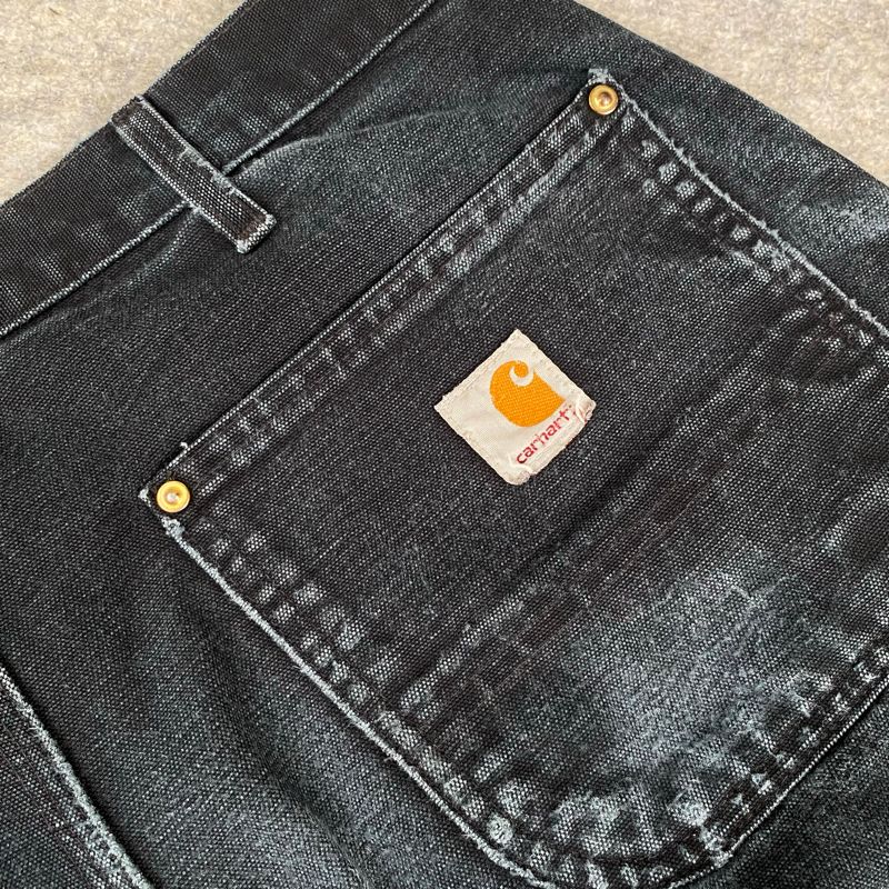 Long pants canvas Carharrt double knee carpenter vintage, foto 9