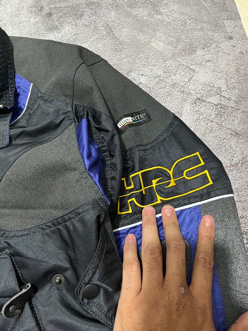 Biker Windbreaker Pria black blue, foto 5