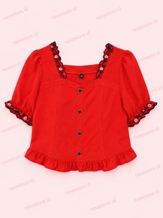 Clover Floral Top Blouse