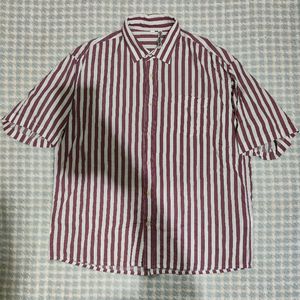 Kemeja linen lengan pendek pria size XL oversize