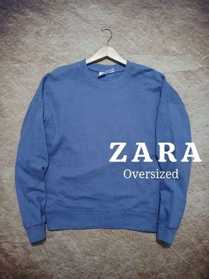 Sweatshirt crewneck oversized zara second original