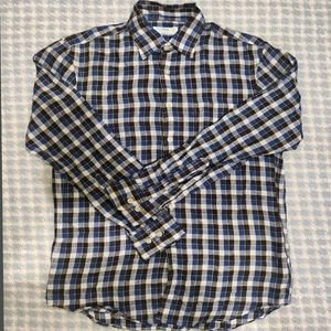 Kemeja linen lengan panjang uniqlo size S (likenew)