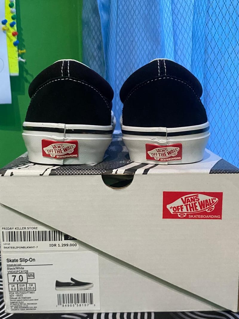 VANS Sneakers Pria white black, foto 2