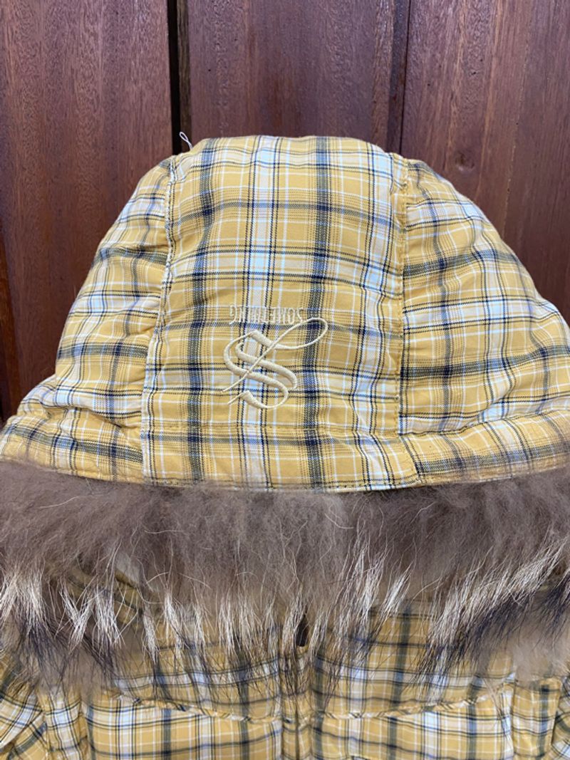 Something Y2K Plaid Fur Jacket, foto 4