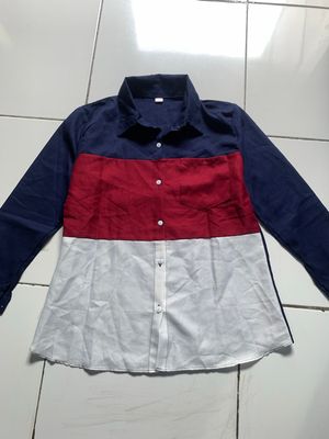 Kemeja panel 3 warna
