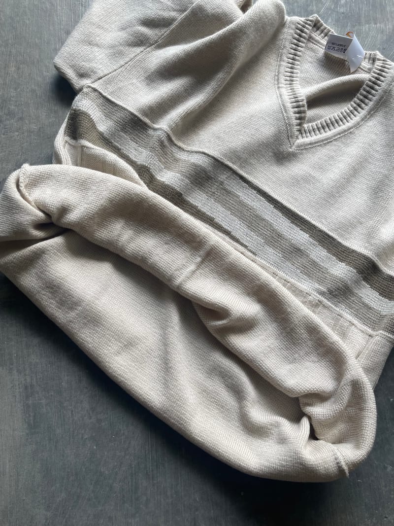 Vintage Sweater Pria khaki, foto 5