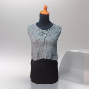 Y2K Bandeau top Wanita gray
