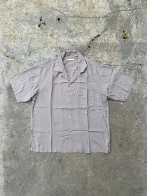 GU - Open Colar Short Sleeve Shirt Beige