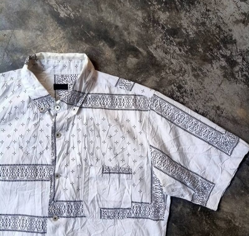 Vintage Formal shirt Pria white, foto 2