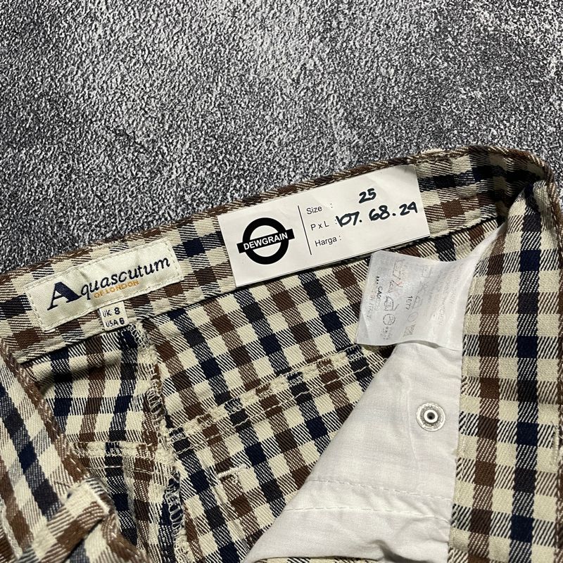 Celana Aquascutum Iconic Pattern Plaid Style, foto 3