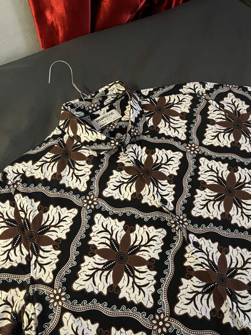 Kemeja Batik lengan pendek Manzone Basic, foto 6