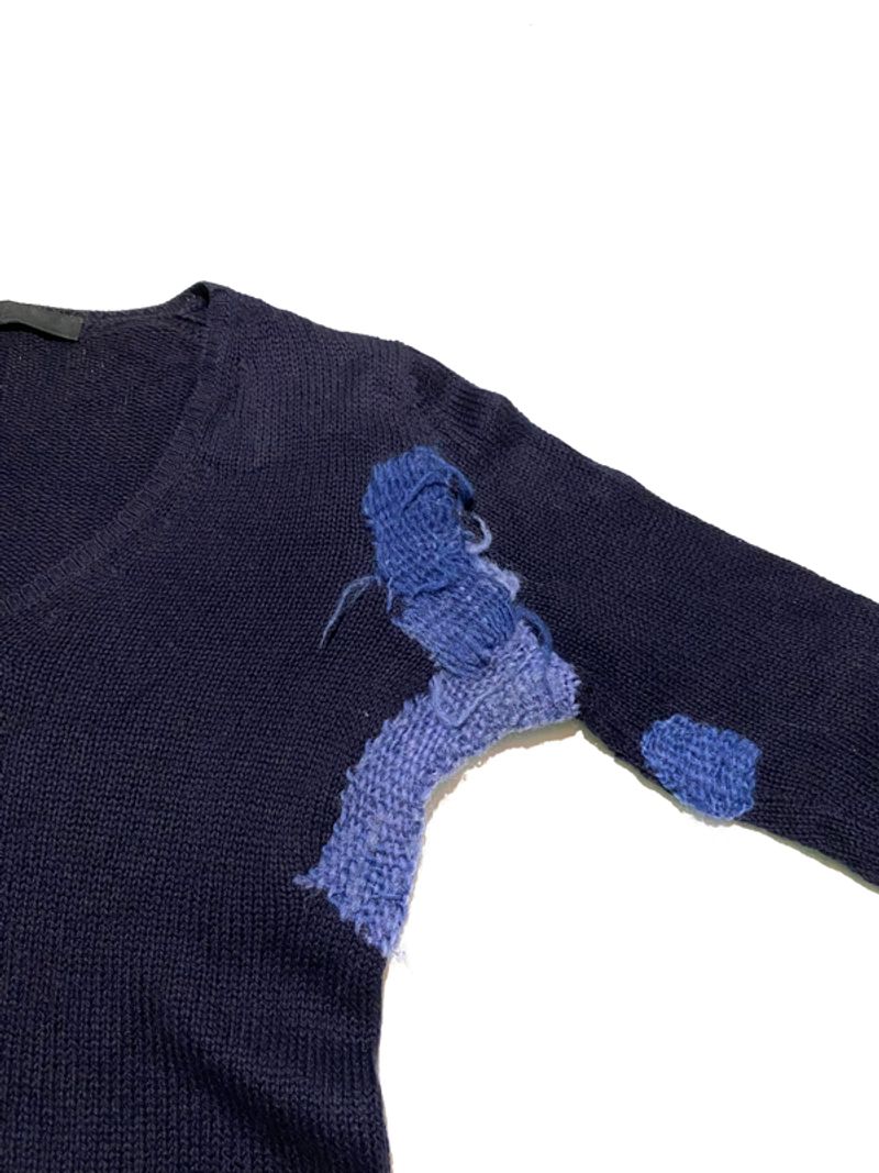 PRADA PATCHWORK CASHMERE DISTRESSED SWEATERS, foto 3