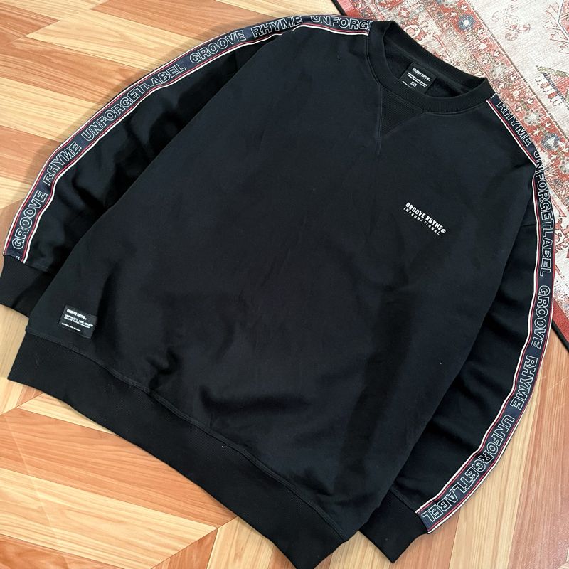 Crewneck BIGSIZE Grooverhyme Spellout, foto 2