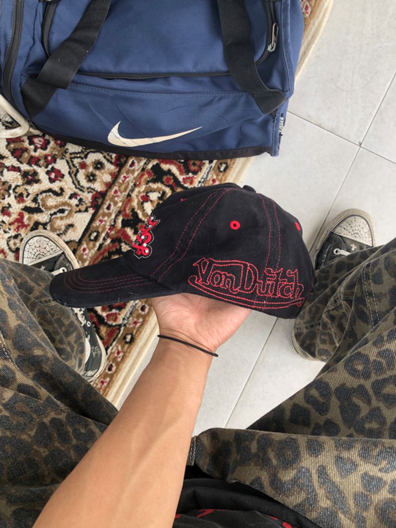 00's Von Dutch Baseball Cap With Red Stitching, foto 2