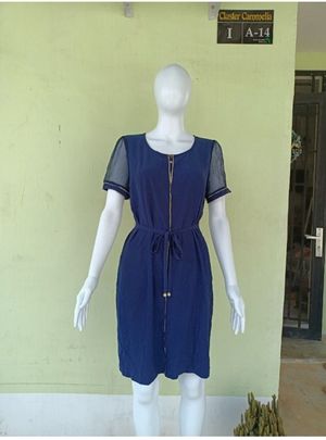 DRESS NAVY PESTA MEWAH
