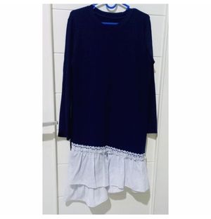 Midi dress ruffle longsleeve
