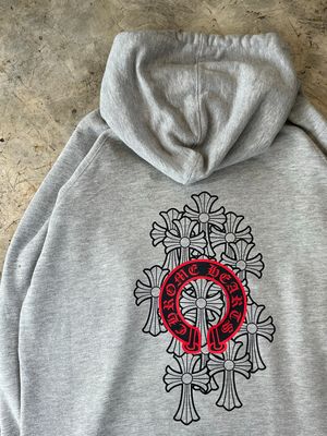 Hoodie Chrome Hearts Red Horseshoe Cemetery