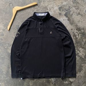 Bean Pole 1st Long Sleeve Polo Shirt Black