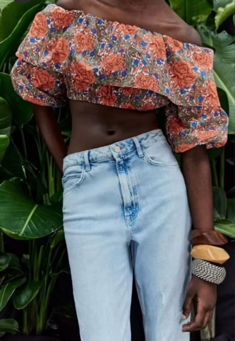 ZARA CROPTOP FLOWER, foto 3