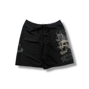 Short Board Skull Print by Joe Boxser