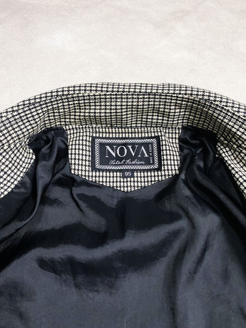 Nova Tartan Harrington Casual Work Jacket Bomber Flight Vtg, foto 7